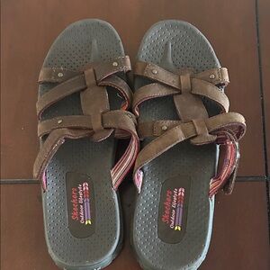 Skechers Multi-Strap Brown Sandals